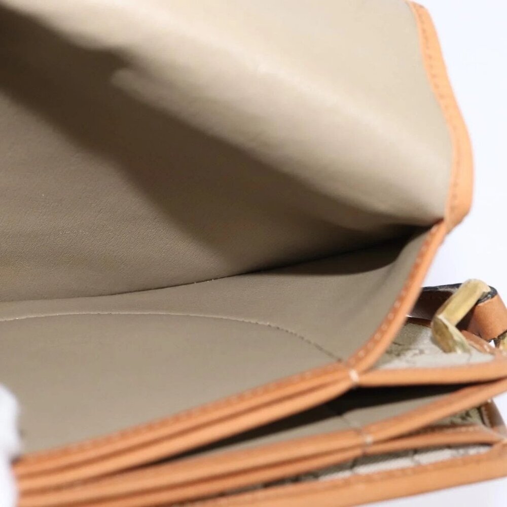 Christian Dior Honeycomb Canvas Shoulder Bag PVC Beige Gold Auth BA5629 - Picture 11 of 16